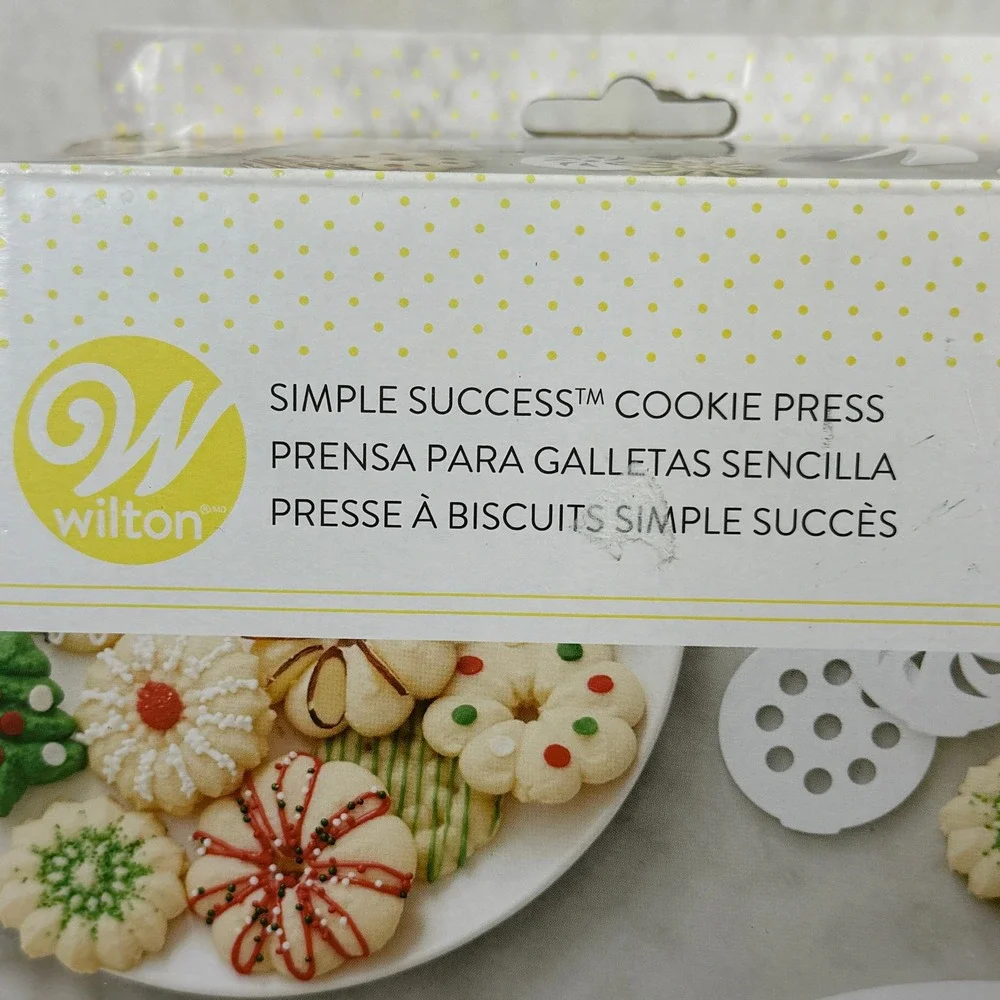 Wilton Christmas Cookie Press Discs 6pc Stainless‎ Plates Holiday NO DISPENSER